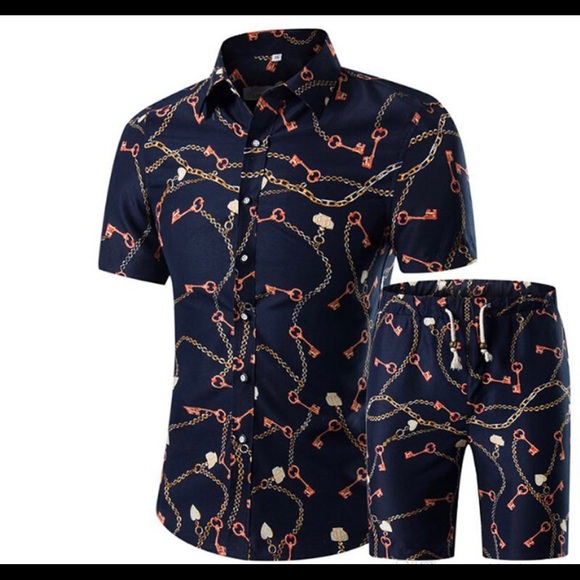 Men Shirts and Shorts Hawaiian Style - Picture 3 of 4